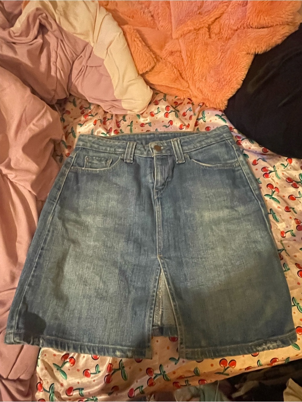 Levi’s Blue Denim A-Line Skirt